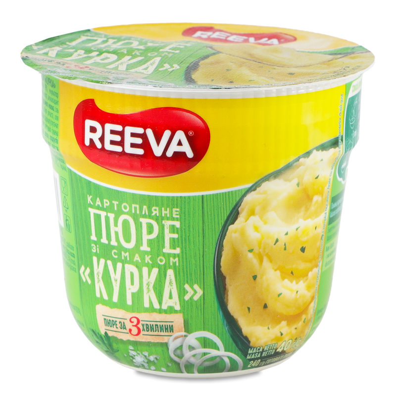 Пюре картопляне зі смаком курки ст 40г /Reeva/ - фото