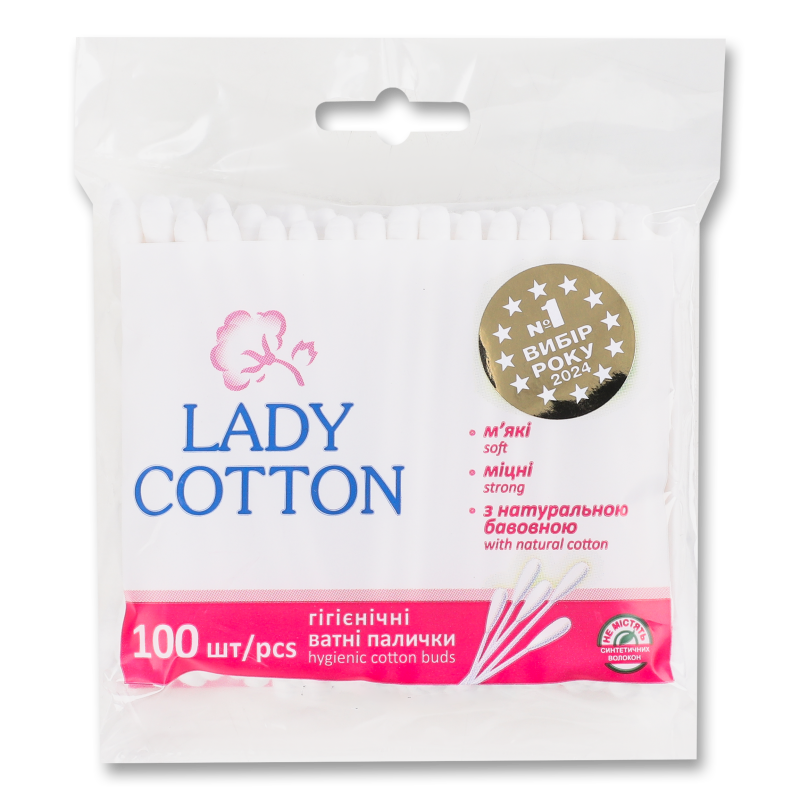 Ватні палички косметичні 100 шт /Lady Cotton/ - фото